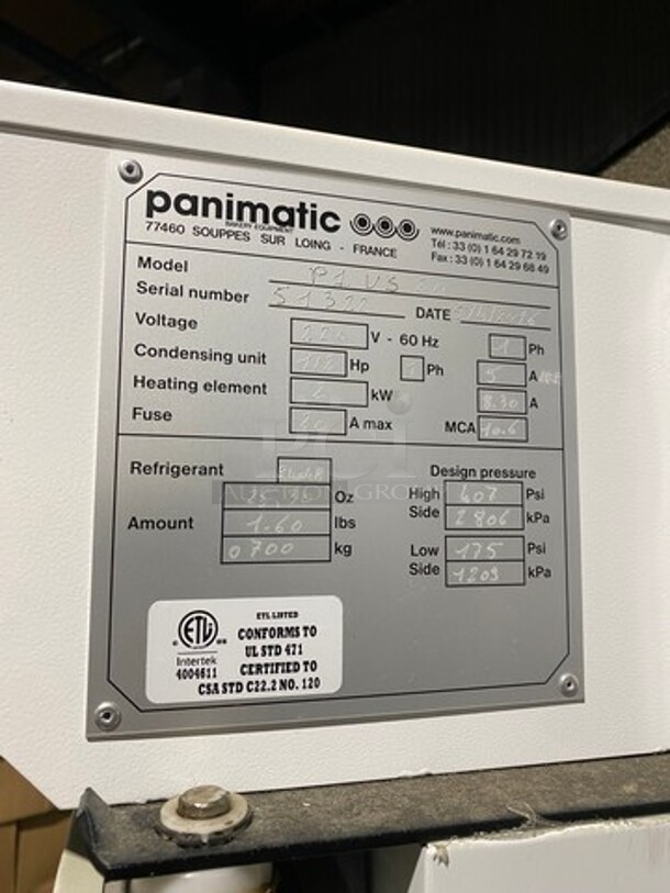 Panimatic Commercial Single Door Pan Retarder/Proofer! With Built In Pan Rack! On Casters! Model: P1US20 SN: 51322 220V 60HZ 1 Phase - Image 6 of 7