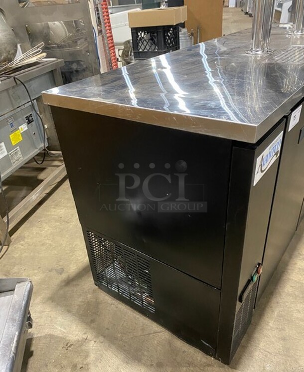 NICE! Avantco Commercial Refrigerated Dual Tower Kegerator! With Towers! With 3 Door Storage Space Underneath! Poly Coated Racks! Model: 178UDD378 SN: 6436334321083608 115V 1 Phase - Image 2 of 10