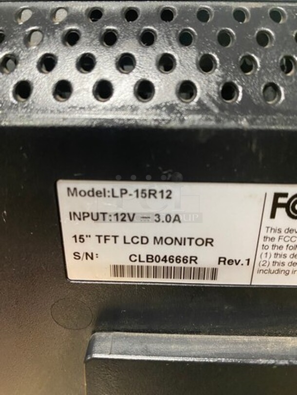 Champ POS Commercial Countertop POS System! Model: LP15R12 SN: CLB04666R - Image 8 of 8