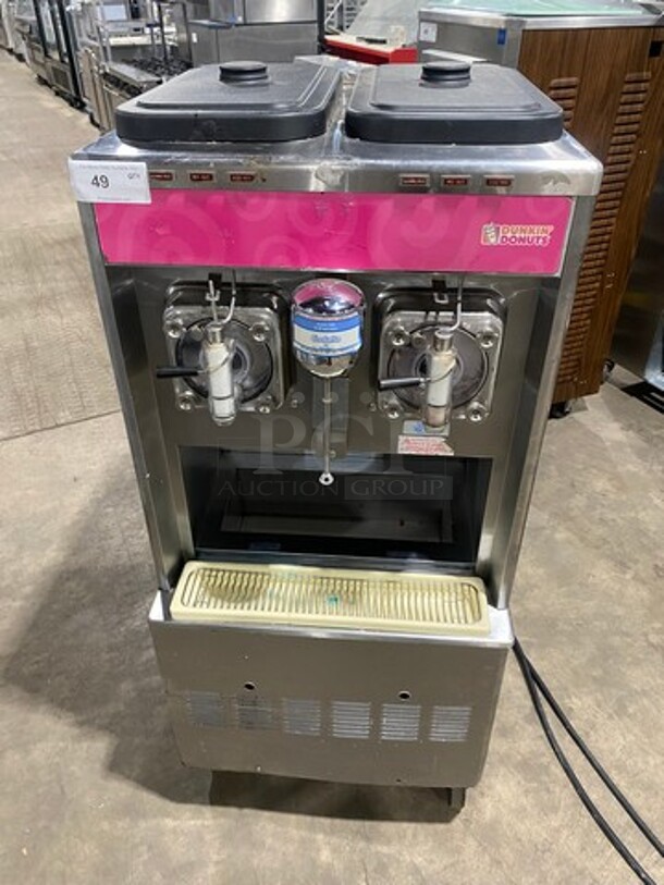 Taylor Commercial 2 Flavor Frosty/Coolatta/Slushie Making Machine! With Milkshake Mixing Attachment! All Stainless Steel! On Casters! Model: 342D27 SN: K2070024 208/230V 60HZ 1 Phase