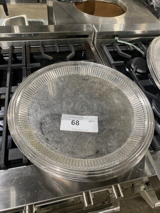 ALL STAINLESS STEEL ROUND FOOD PLATTER DISPLAY TRAY 