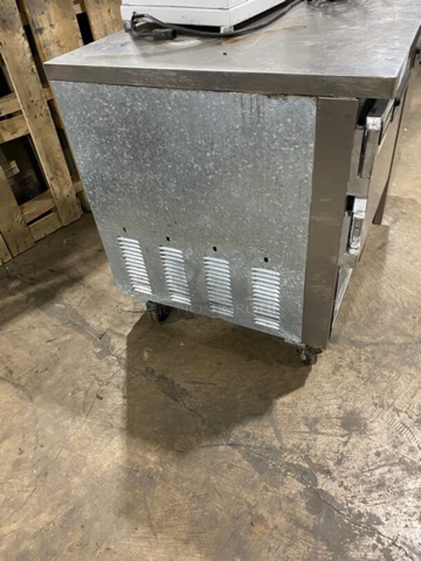 Leader Commercial Refrigerated 2 Door Lowboy! With Poly Coated Rack! All Stainless Steel! On Casters! Model: LB48SC SN: PW11M1802B 115V 60HZ 1 Phase - Image 2 of 8