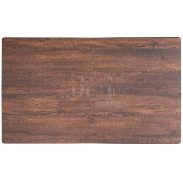 BRAND NEW SCRATCH & DENT! Lancaster Table & Seating 427SD2848WA Excalibur 27 1/2" x 47 3/16" Rectangular Table Top with Textured Walnut Finish. 2x Your Bid - Image 1 of 1