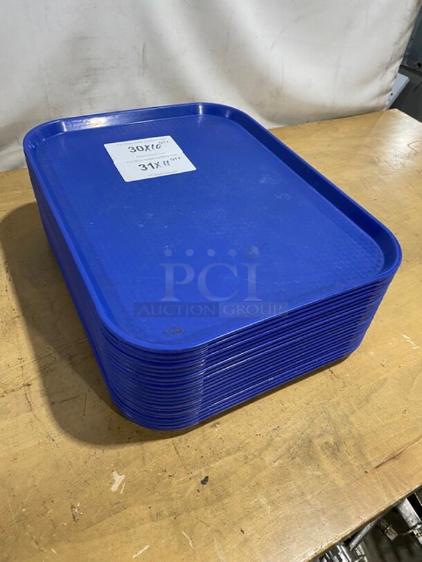 Cambro Blue Rectangular Fast-Food/Cafeteria Serving Trays! Model: 1418FF! 11X Your Bid!  - Image 3 of 7