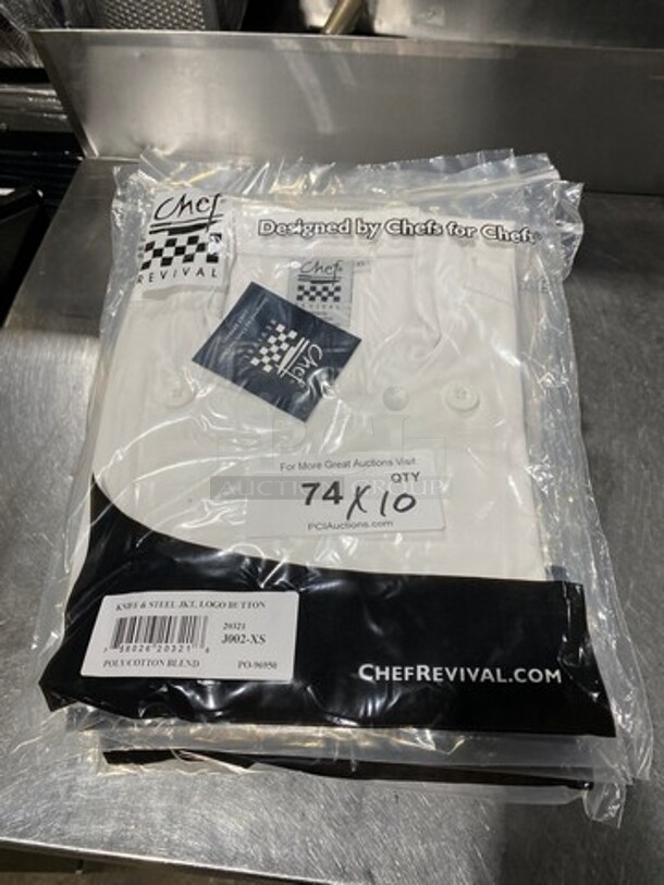 NEW! Chef Revival White Chefs Jacket! 10x Your Bid! - Image 1 of 4