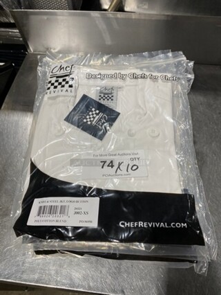 NEW! Chef Revival White Chefs Jacket! 10x Your Bid!