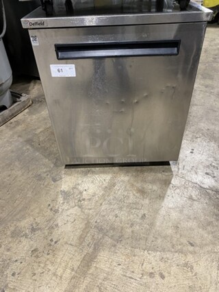 Delfield One Door Lowboy/Worktop Cooler! Model 406Star4 Serial 160515200004! 115V 1 Phase! On Casters!