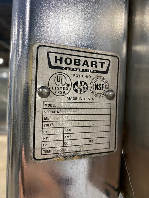  Hobart Stainless Steel Commercial Floor Style Meat Saw! Model:5801 200-230/460 Volts, 3 Phase - Image 9 of 10
