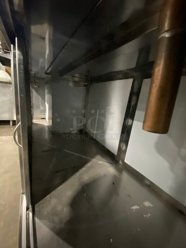 All Stainless Steel Custom Made Commercial Work Top Table! With Drain Board! Perfect For Coffee Stations Or Beverage Stations! With Back Splash! With 4 Door Storage Space Underneath! Solid Stainless Steel! On Legs! - Image 7 of 9