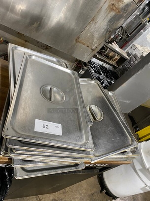 ALL ONE MONEY! Stainless Steel Steam Table/ Prep Table Food Pan Lids! - Image 1 of 5