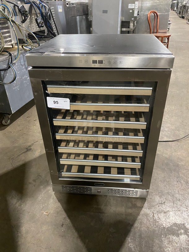Whynter Undercounter/ Countertop Wine Chiller! With View Through Door! With Wooden Racks! Stainless Steel Body! Model: BWR545XS