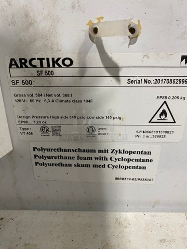 Arctiko Commercial Reach Down Chest Freezer! With Hinged Top Lid! Model: SF500 SN: 20170852996 120V - Image 7 of 8