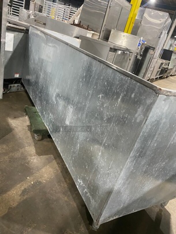 Custom Made Commercial Work Top Table/ Equipment Stand! With Raised Back And Side Splashes! With Storage Space Underneath! All Stainless Steel! On Legs! - Image 4 of 7