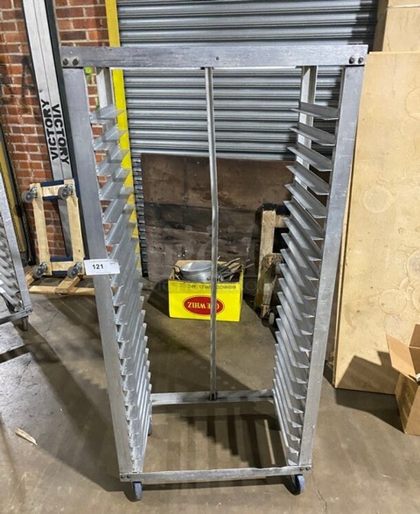 Metal Commercial Pan Transport Rack on Commercial Casters! - Image 1 of 5