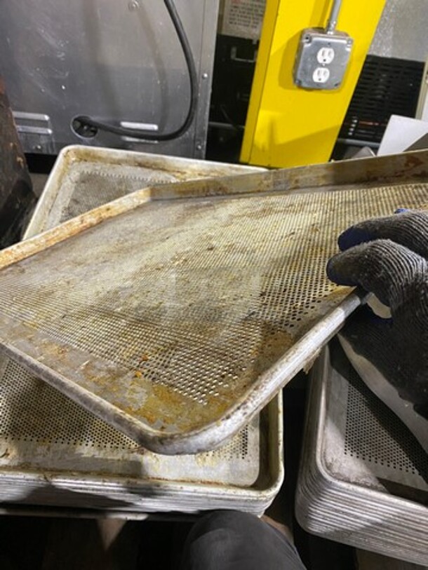 Perforated Full Size Sheet Pans! 5 X Your Bid! - Image 4 of 7