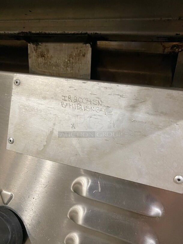 All Stainless Steel Commercial Natural Gas Powered Char Broiler Grill! With Back And Side Splashes! All Stainless Steel Stand ! On Commercial Casters! - Image 8 of 9