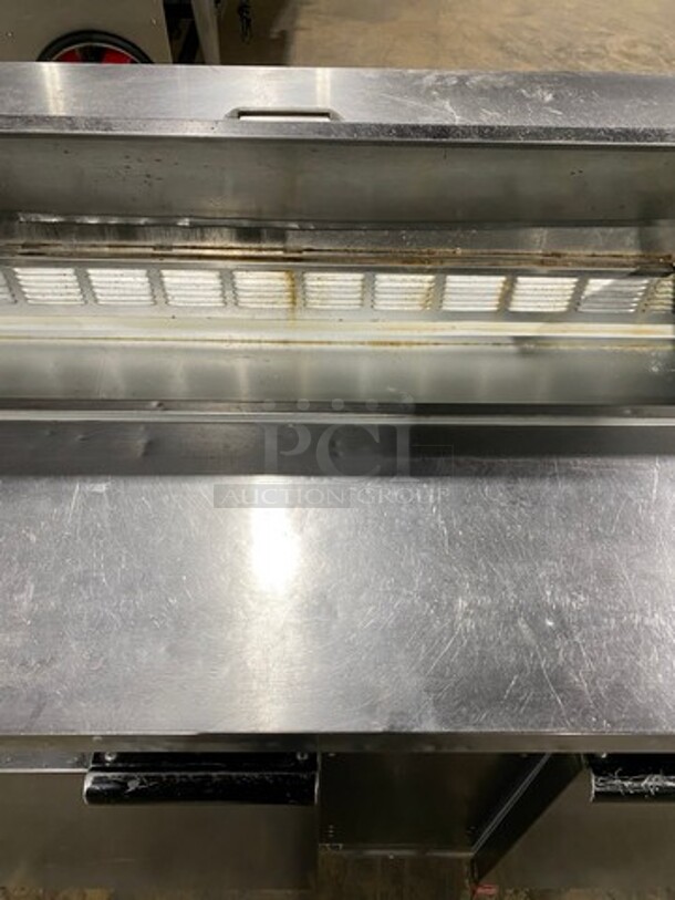 Beverage Air Commercial Refrigerated Sandwich Prep Table! With 2 Door Underneath Storage Space! With Poly Coated Racks! All Stainless Steel! On Casters! Model: SPE6012 115V 60HZ 1 Phase - Image 5 of 10