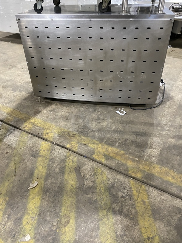 DELFIED Stainless Steel 2 Door  Worktop/Lowboy  Refrigerator W/ Poly Coated Racks! On Casters! Model UC4048 Serial 1101152001932 115V/60Hz/1 Phase  - Image 4 of 8