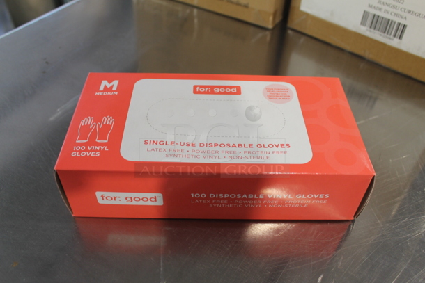 4 BRAND NEW! Cases of 10 Boxes of Medium Single Use Disposable Gloves. 4 Times Your Bid!