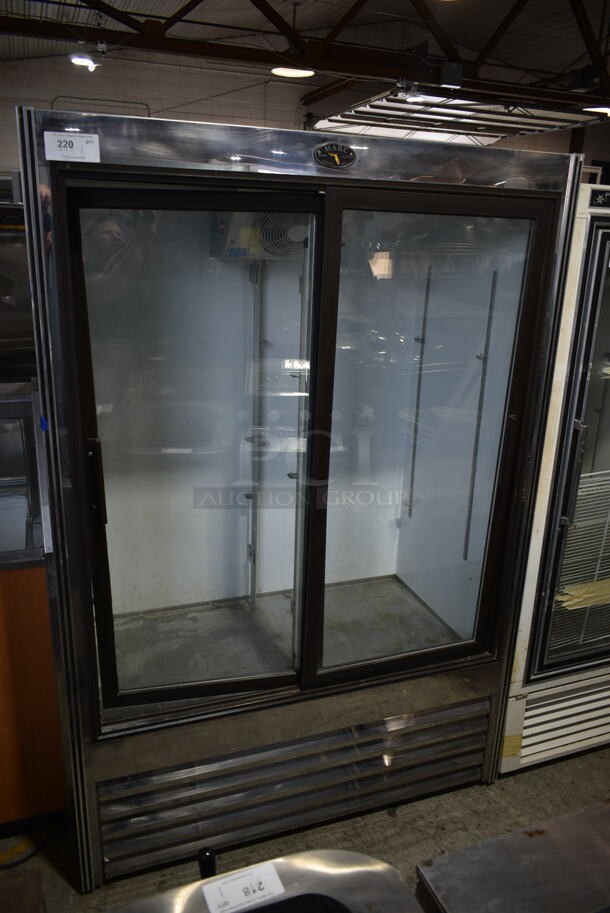 Marc Stainless Steel Commercial 2 Door Reach In Cooler Merchandiser. Tested and Working!