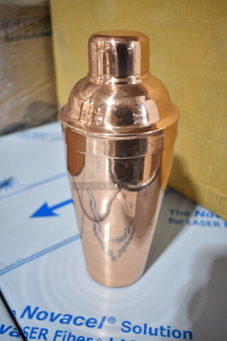 Box of 11 BRAND NEW! Copper Colored Metal Drink Shaker.