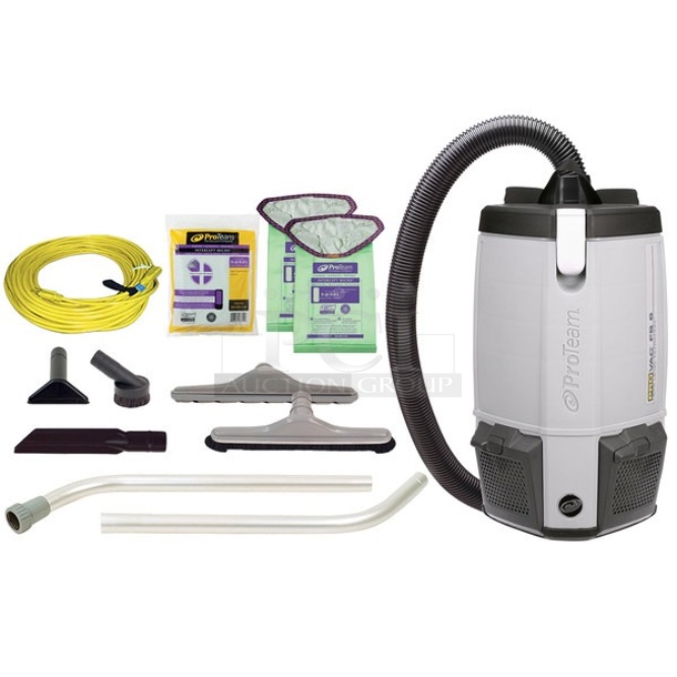 BRAND NEW SCRATCH AND DENT! ProTeam 1074600 Pro Vac FS 6 Hepa Level Filtration Backpack Vacuum Cleaner. 120 Volts, 1 Phase. Tested and Working!