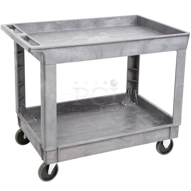 BRAND NEW SCRATCH AND DENT! Lakeside 2523 Plastic Deep Well Two Shelf Utility Cart - 40 1/4