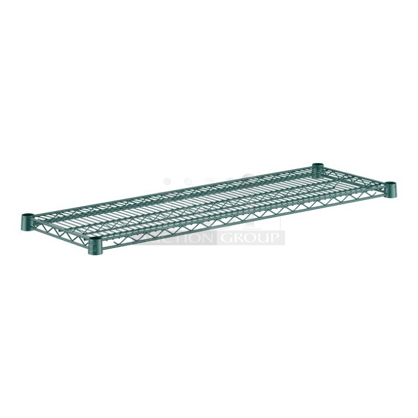 Box of 4 BRAND NEW SCRATCH AND DENT! Regency 460EG1442 14" x 42" NSF Green Epoxy Wire Shelf. May Be Missing Pieces.  - Image 1 of 3