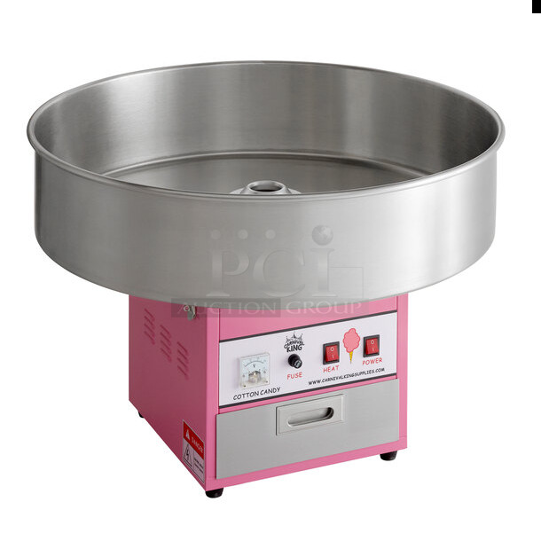 BRAND NEW SCRATCH AND DENT! Carnival King 382CCM28 Stainless Steel Commercial Countertop Cotton Candy Machine. 110 Volts, 1 Phase. Tested and Does Not Power On