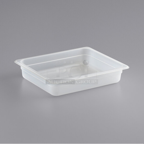 9 Boxes of 24 BRAND NEW IN BOX! Vigor 247FP122PP 1/2 Size 2 1/2" Deep Translucent Polypropylene Food Pan. 9 Times Your Bid! - Image 1 of 4
