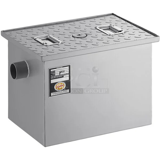 BRAND NEW SCRATCH AND DENT! Regency 600GT7 14 lb. 7 GPM Grease Trap with 2" Non-Threaded Connections - Image 1 of 7