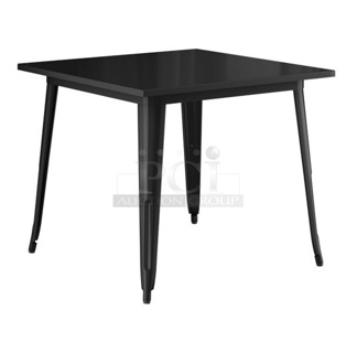 2 BRAND NEW SCRATCH AND DENT! Lancaster Table & Seating 164DA3636BLK Alloy Series 36" x 36" Black Standard Height Outdoor Table. 2 Times Your Bid!