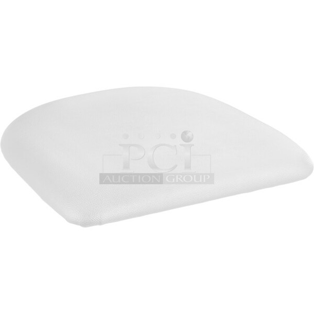 13 BRAND NEW SCRATCH AND DENT! Lancaster Table & Seating 164CUSHALCWH Alloy Series White Vinyl Cushion for Alloy Chairs. 13 Times Your Bid! - Image 1 of 4