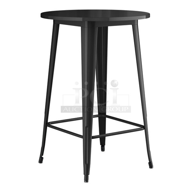 BRAND NEW SCRATCH AND DENT! Lancaster Table & Seating 164BA30RDBLK Alloy Series 30" Round Onyx Black Bar Height Outdoor Table - Image 1 of 4