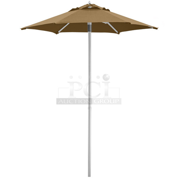 3 BRAND NEW SCRATCH AND DENT! Lancaster Table & Seating Push Lift Umbrella; 2 164UMBAL06PB and 1 164UMBSS75CM. 3 Times Your Bid! - Image 1 of 4