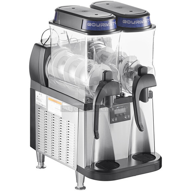 BRAND NEW SCRATCH AND DENT! 2023 Bunn ULTRA NX Stainless Steel Commercial Countertop Double 3 Gallon Slushy Machine. 120 Volts, 1 Phase. Tested and Working! - Image 1 of 7