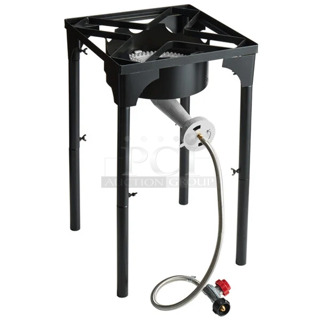 BRAND NEW SCRATCH AND DENT! Backyard Pro 554BPSQ30AH Square Single Burner Outdoor Patio Stove / Outdoor Range with Adjustable Height - 110,000 BTU
