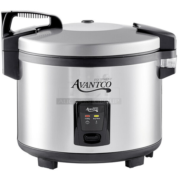 BRAND NEW SCRATCH AND DENT! Avantco 177RCSA60 60 Cup (30 Cup Raw) Sealed Electric Rice Cooker / Warmer. 120 Volts, 1 Phase. Tested and Working! - Image 1 of 5