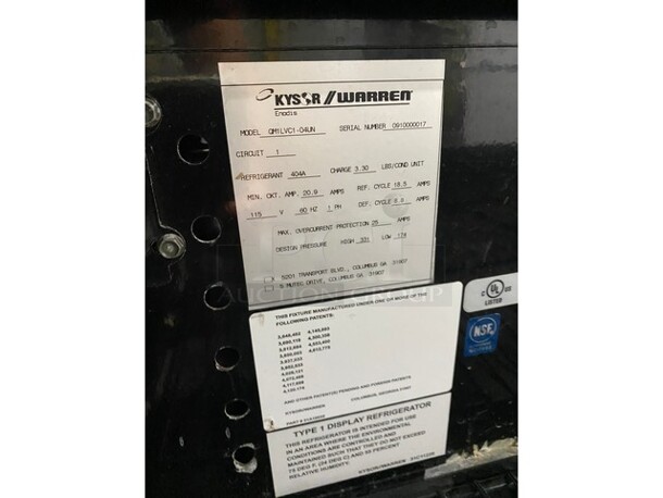 Nice! Enodis Kysor Warren Refrigerator! Low Profile Open Grab-N-Go Case Merchandiser!  120V 1 Phase! QM1LVC1 - Image 6 of 8