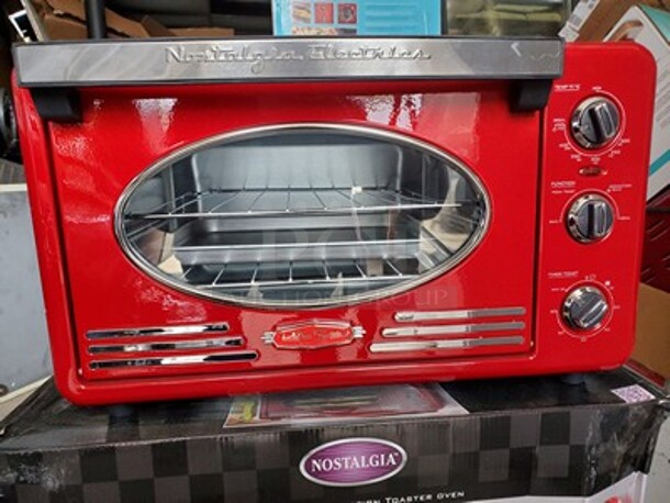 Retro Series Red Convection Toaster Oven with Built-in Timer|Brand new! - Image 2 of 8