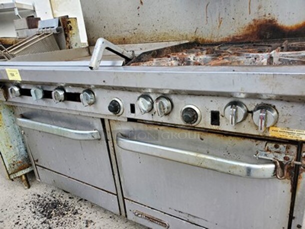 SOUTHBEND Natural Gas Combo Stove| 4 burner stove and griddle, oven|On Casters!  - Image 5 of 5