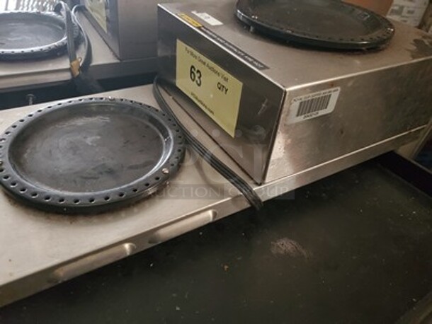 Bunn Stainless Steel Low Profile Step Up Decanter Warmer - Dual Burner  - Image 5 of 5