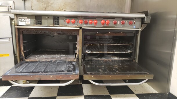 63" Electric Range, 2 Standard Ovens, 2 French Plates and 36" Griddle. 3 PH Not Tested (Location 1) - Image 2 of 4