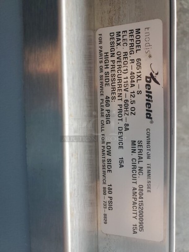 DELFIELD 6000XL Two Solid Door Refrigerator on Casters! 52X32X79
Tested and Working! - Image 6 of 7