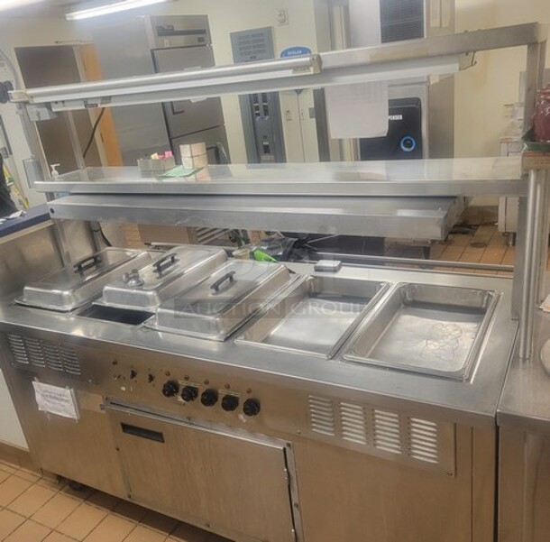 5 Well Steam Table w/ Overhead Shelf! - Image 1 of 3