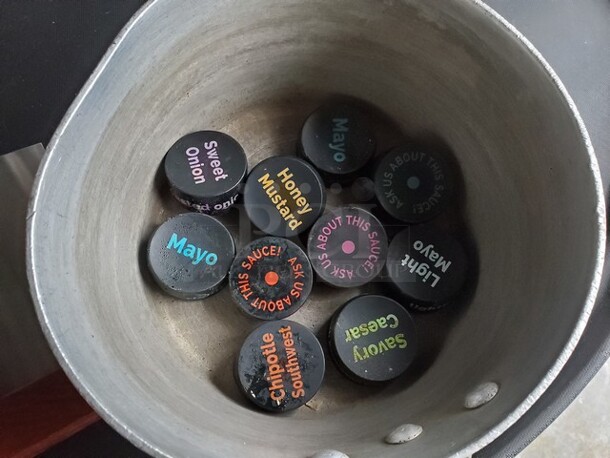 ALL ONE MONEY Sauce Identification Squeeze Bottle Cap Label! - Image 2 of 2