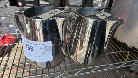 Lot of 2 Stainless Steel Pitchers