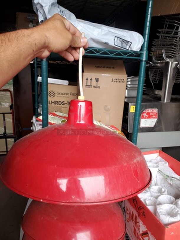 Lot of 3 Red Hanging Lights - Image 1 of 3