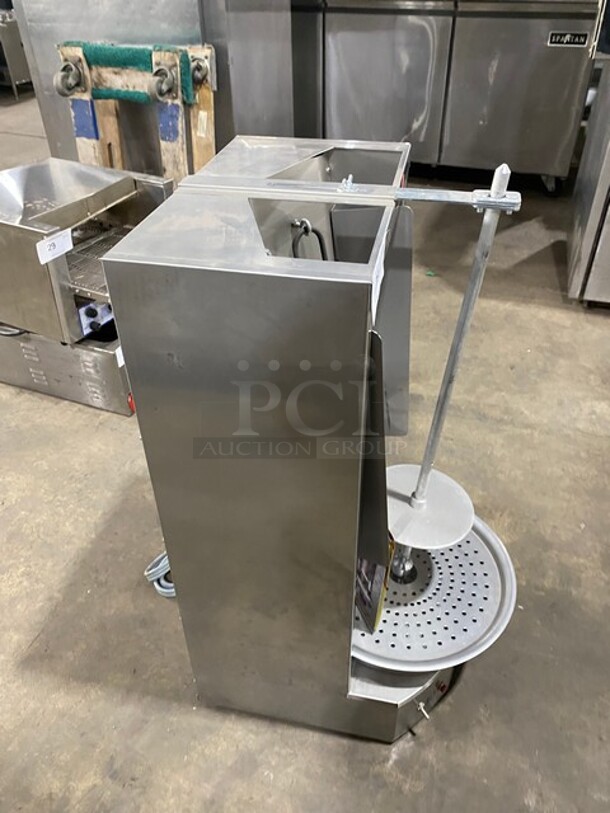 BRAND NEW! NEVER USED! Autogyros Commercial Countertop Electric Powered Vertical Broiler Gyro Machine! All Stainless Steel! Model: 4LE SN: 5530 208V 60HZ 1 Phase - Image 3 of 10