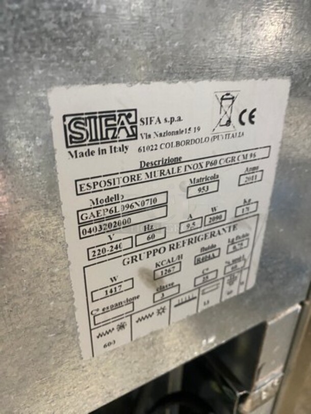 Sifa Commercial Refrigerated Open Grab-N-Go Display Case! With Pull Down Front Cover! Solid Stainless Steel! Model: GAEP6L096N0710 SN: 0403202000 220/240V - Image 5 of 9